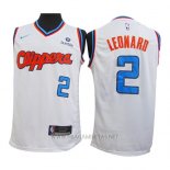 Camiseta Los Angeles Clippers Kawhi Leonard NO 2 2019-20 Blanco