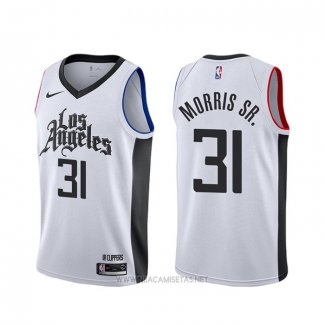 Camiseta Los Angeles Clippers Marcus Morris Sr. NO 31 Ciudad Blanco