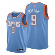 Camiseta Los Angeles Clippers Tyrone Wallace NO 9 Ciudad Edition Azul
