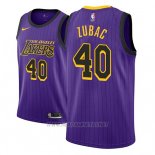 Camiseta Los Angeles Lakers Ivica Zubac NO 40 Ciudad 2018 Violeta