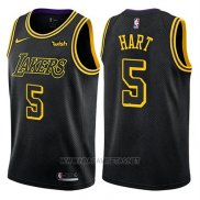 Camiseta Los Angeles Lakers Josh Hart NO 5 Ciudad 2018 Negro