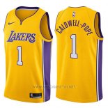 Camiseta Los Angeles Lakers Kentavious Caldwell-Pope NO 1 Swingman Icon 2017-18 Oro