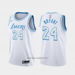 Camiseta Los Angeles Lakers Kobe Bryant NO 24 Ciudad 2020-21 Blanco