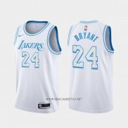 Camiseta Los Angeles Lakers Kobe Bryant NO 24 Ciudad 2020-21 Blanco