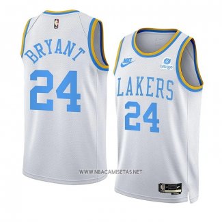 Camiseta Los Angeles Lakers Kobe Bryant NO 24 Classic 2022-23 Blanco