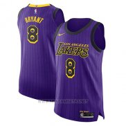 Camiseta Los Angeles Lakers Kobe Bryant NO 8 Ciudad 2018-19 Violeta
