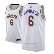 Camiseta Los Angeles Lakers Lance Stephenson NO 6 Association 2018-19 Blanco