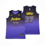 Camiseta Los Angeles Lakers Luka Doncic NO 77 Ciudad 2024 Violeta