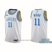 Camiseta Los Angeles Lakers Malik Monk NO 11 Classic 2022-23 Blanco