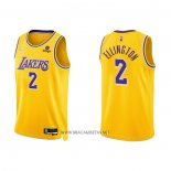 Camiseta Los Angeles Lakers Wayne Ellington NO 2 75th Anniversary 2021-22 Amarillo