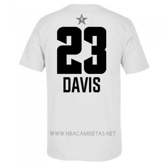 Camiseta Manga Corta Anthony Davis All Star 2019 New Orleans Pelicans Blanco