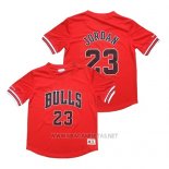 Camiseta Manga Corta Chicago Bulls Michael Jordan NO 23 Rojo