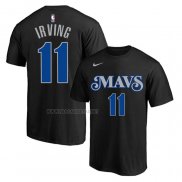 Camiseta Manga Corta Dallas Mavericks Kyrie Irving Ciudad 2023-24 Negro