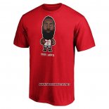 Camiseta Manga Corta Houston Rockets James Harden Star Player Rojo