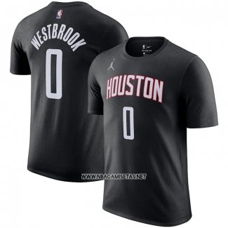 Camiseta Manga Corta Houston Rockets Russell Westbrook Statement Negro