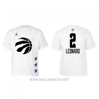 Camiseta Manga Corta Kawhi Leonard All Star 2019 Toronto Raptors Blanco