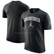 Camiseta Manga Corta San Antonio Spurs Essential Ciudad Negro