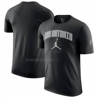 Camiseta Manga Corta San Antonio Spurs Essential Ciudad Negro