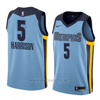 Camiseta Memphis Grizzlies Andrew Harrison NO 5 Statement 2018 Azul