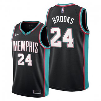 Camiseta Memphis Grizzlies Dillon Brooks NO 24 Classic 20th Season Negro