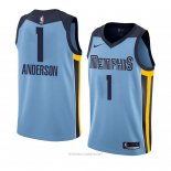 Camiseta Memphis Grizzlies Kyle Anderson NO 1 Statement 2018 Azul