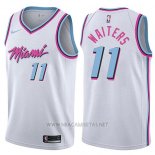 Camiseta Miami Heat Dion Waiters NO 11 Ciudad 2017-18 Blanco