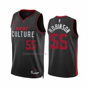 Camiseta Miami Heat Duncan Robinson NO 55 Ciudad 2023-24 Negro