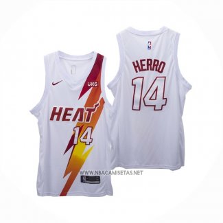 Camiseta Miami Heat Tyler Herro NO 14 Fashion Royalty Blanco