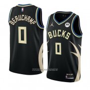 Camiseta Milwaukee Bucks Marjon Beauchamp NO 0 Statement 2022-23 Negro