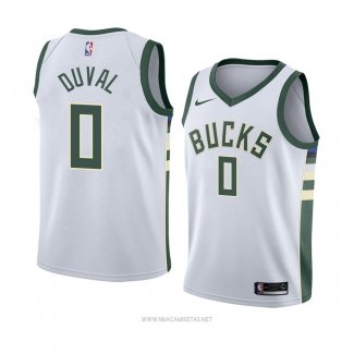 Camiseta Milwaukee Bucks Trevon Duval NO 0 Association 2018 Blanco