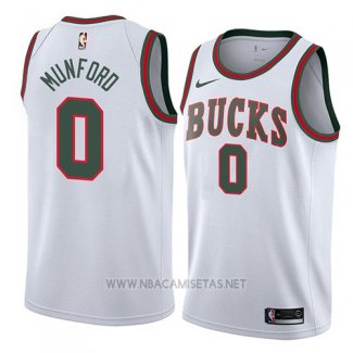 Camiseta Milwaukee Bucks Xavier Munford NO 0 Classic 2018 Blanco