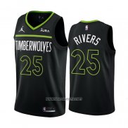 Camiseta Minnesota Timberwolves Austin Rivers NO 25 Statement 2022-23 Negro