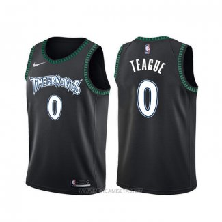 Camiseta Minnesota Timberwolves Jeff Teague NO 0 Classic Negro