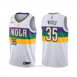 Camiseta New Orleans Pelicans Christian Wood NO 35 Ciudad Blanco