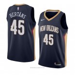 Camiseta New Orleans Pelicans Dairis Bertans NO 45 Icon 2018 Azul