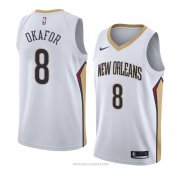 Camiseta New Orleans Pelicans Jahlil Okafor NO 8 Association 2018 Blanco