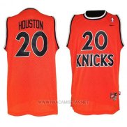 Camiseta New York Knicks Allan Houston NO 20 Retro Naranja
