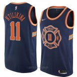 Camiseta New York Knicks Frank Ntilikina NO 11 Ciudad 2018 Azul