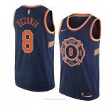 Camiseta New York Knicks Mario Hezonja NO 8 Ciudad 2018 Azul