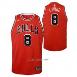 Camiseta Nino Chicago Bulls Zach Lavine NO 8 Icon Rojo