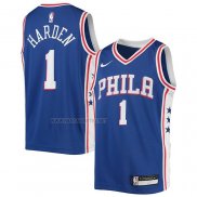 Camiseta Nino Philadelphia 76ers James Harden NO 1 Icon Azul