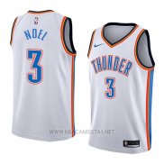 Camiseta Oklahoma City Thunder Nerlens Noel NO 3 Association 2018 Blanco