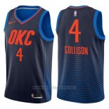 Camiseta Oklahoma City Thunder Nick Collison NO 4 Statement 2017-18 Azul