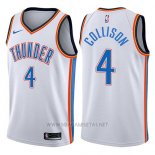 Camiseta Oklahoma City Thunder Nick Collison NO 4 Swingman Association 2017-18 Blanco