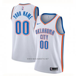 Camiseta Oklahoma City Thunder Personalizada Association 2020-21 Blanco