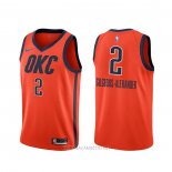 Camiseta Oklahoma City Thunder Shai Gilgeous-Alexander NO 2 Earned Naranja