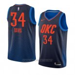 Camiseta Oklahoma City Thunder Tyler Davis NO 34 Statement 2018 Azul