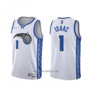 Camiseta Orlando Magic Jonathan Isaac NO 1 Earned 2020-21 Blanco