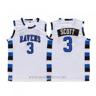 Camiseta Pelicula Tree Hill Nathan Scott NO 3 Blanco