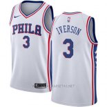 Camiseta Philadelphia 76ers Allen Iverson NO 3 Association 2017-18 Blanco
